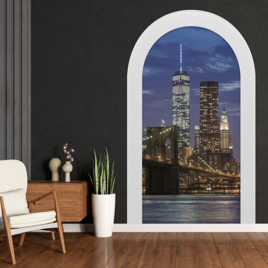 Optical Illusions Arch Wall Sticker - New York