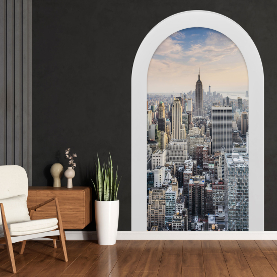 Optical Illusions Arch Wall Sticker - New York