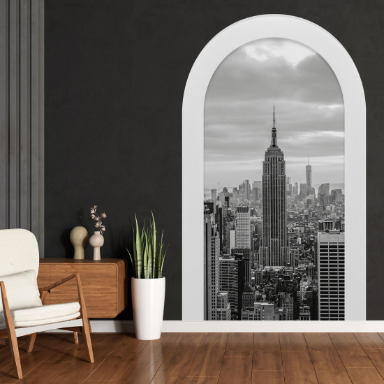 Optical Illusions Arch Wall Sticker - New York