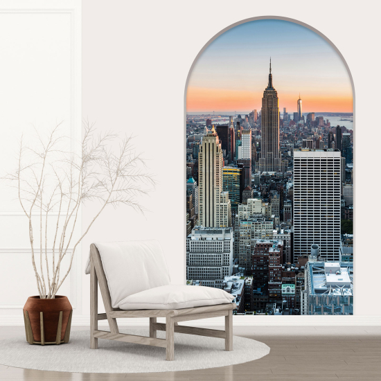 Optical Illusions Arch Wall Sticker - New York