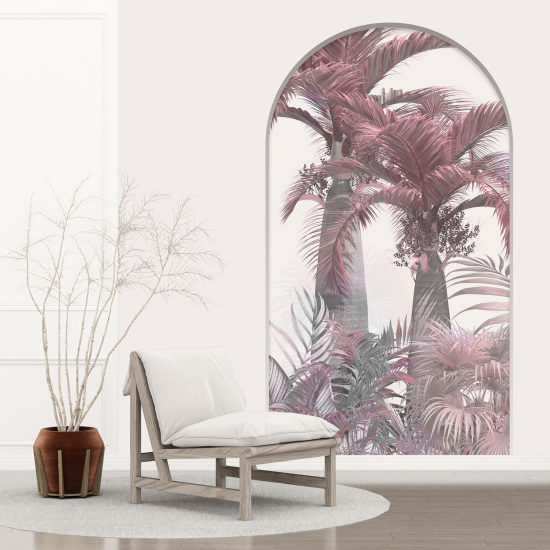 Optical Illusions Arch Wall Sticker - Palm trees