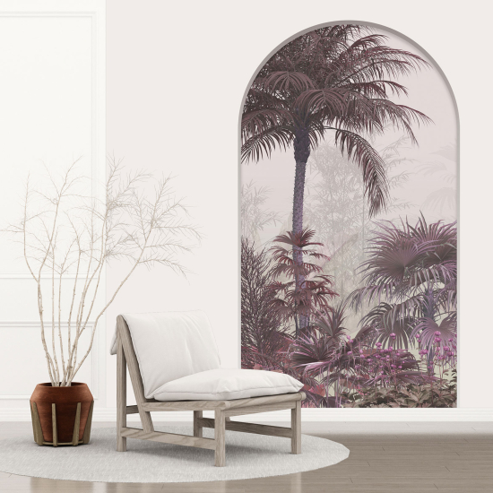 Optical Illusions Arch Wall Sticker - Palm trees