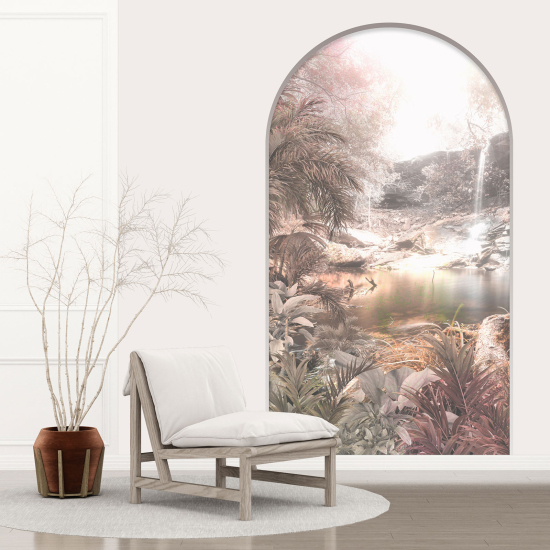 Optical Illusions Arch Wall Sticker - Palmier River