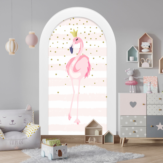 Optical Illusions Arch Wall Sticker - Pink Flamingo