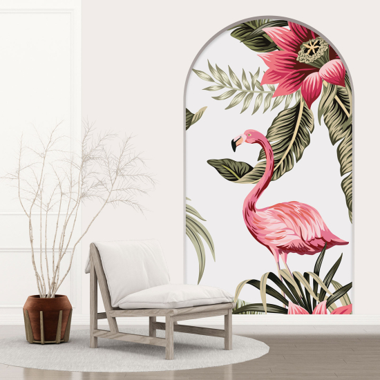 Optical Illusions Arch Wall Sticker - Pink flamingo