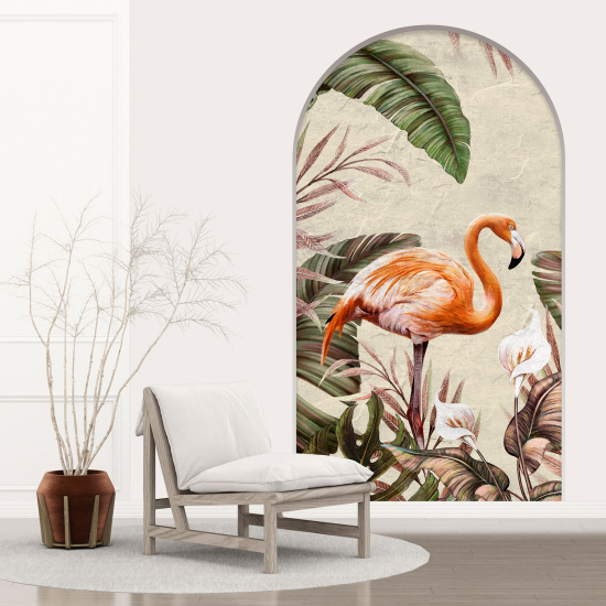 Optical Illusions Arch Wall Sticker - Pink Flamingo