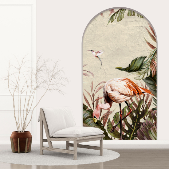 Optical Illusions Arch Wall Sticker - Pink Flamingo