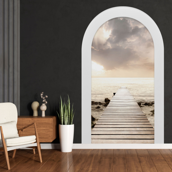 Optical Illusions Arch Wall Sticker - Pontoon