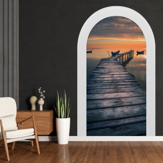 Optical Illusions Arch Wall Sticker - Pontoon