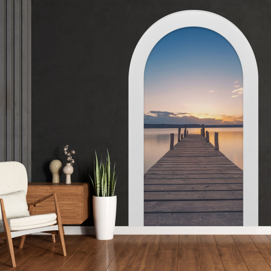 Optical Illusions Arch Wall Sticker - Pontoon