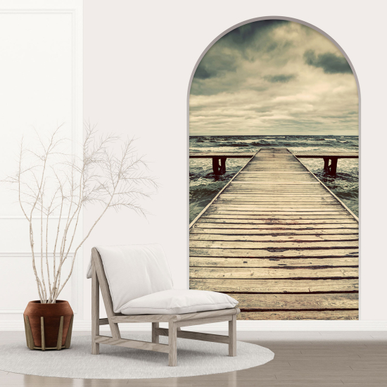 Optical Illusions Arch Wall Sticker - Pontoon