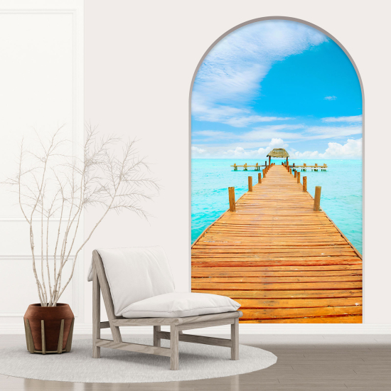 Optical Illusions Arch Wall Sticker - Pontoon