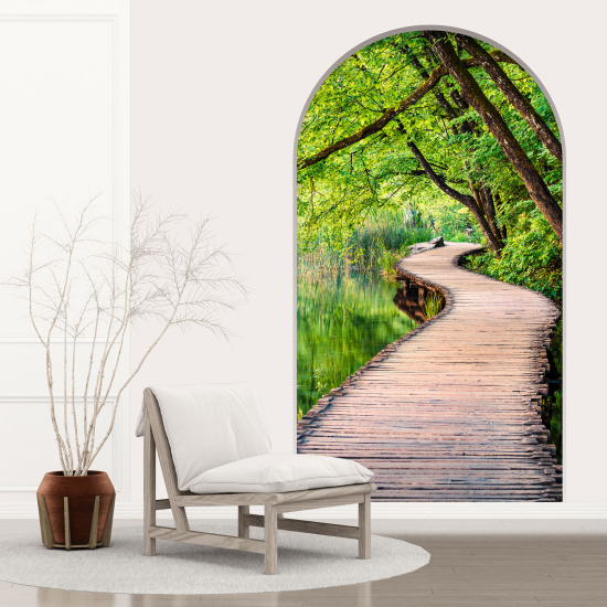 Optical Illusions Arch Wall Sticker - Pontoon