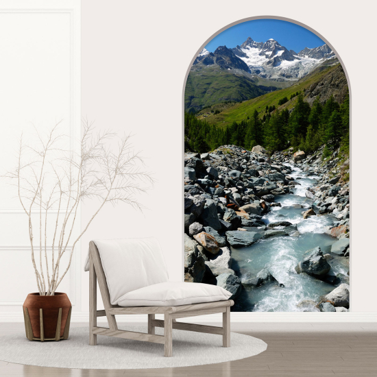 Optical Illusions Arch Wall Sticker - River