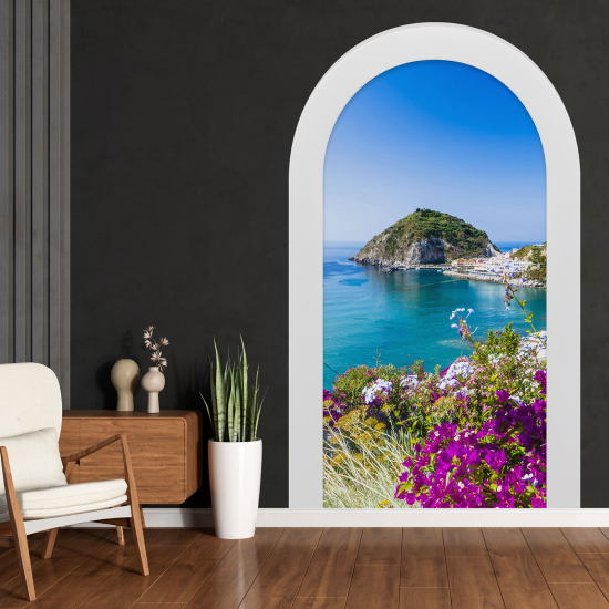 Optical Illusions Arch Wall Sticker - Sea View