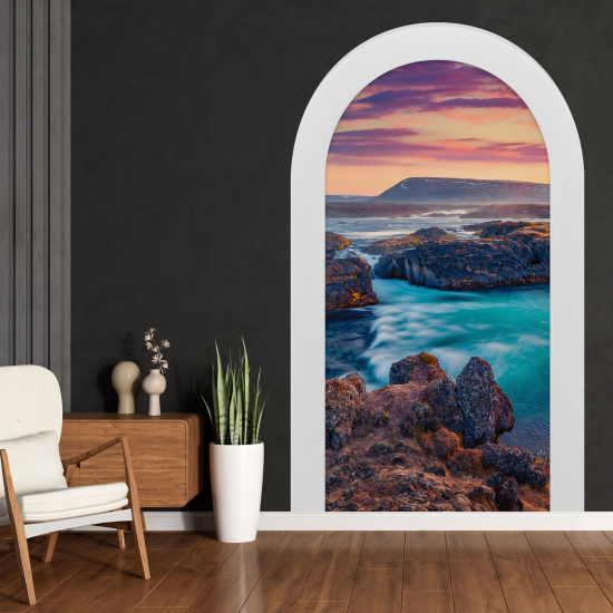 Optical Illusions Arch Wall Sticker - Sea View