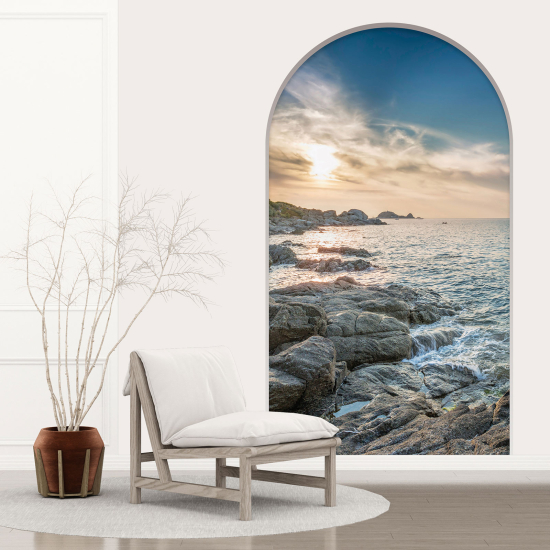 Optical Illusions Arch Wall Sticker - Sea View