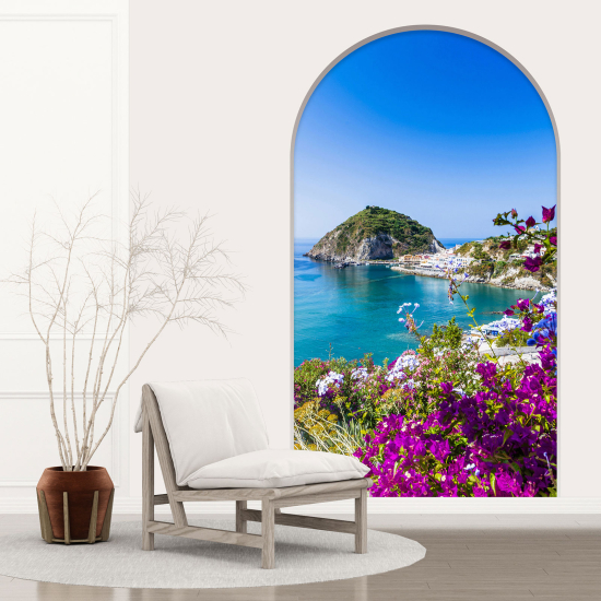 Optical Illusions Arch Wall Sticker - Sea View