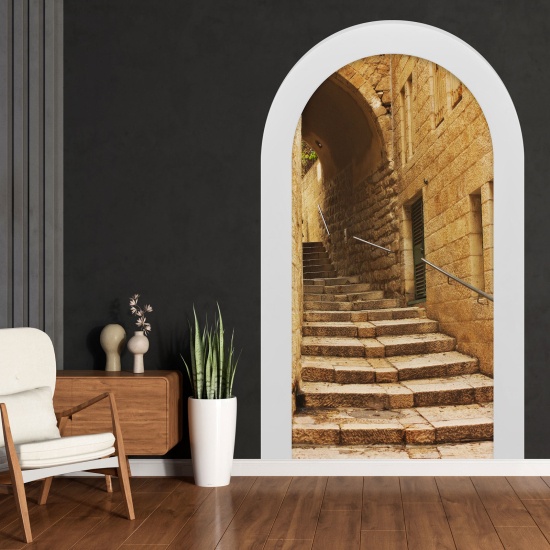 Optical Illusions Arch Wall Sticker - Stairs