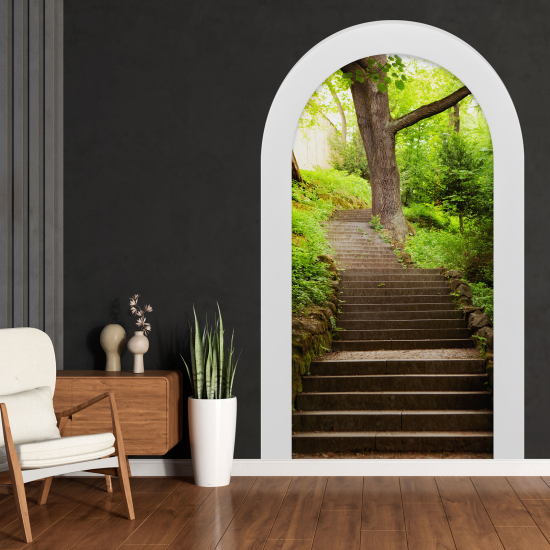 Optical Illusions Arch Wall Sticker - Stairs