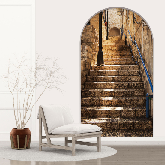 Optical Illusions Arch Wall Sticker - Stairs