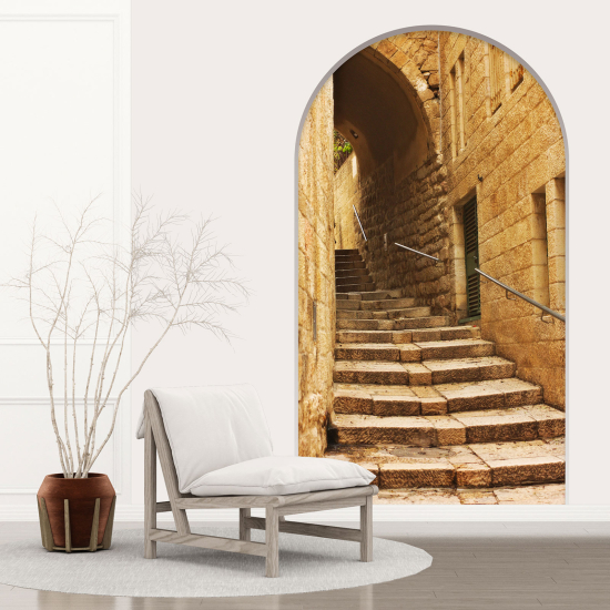 Optical Illusions Arch Wall Sticker - Stairs