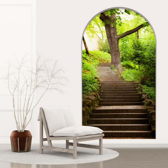 Optical Illusions Arch Wall Sticker - Stairs