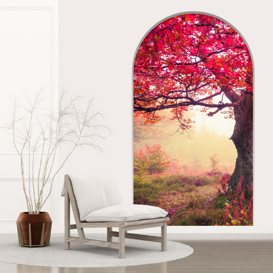 Optical Illusions Arch Wall Sticker - Tree