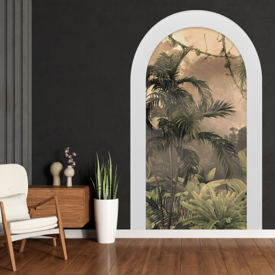 Optical Illusions Arch Wall Sticker - Tropical Forest