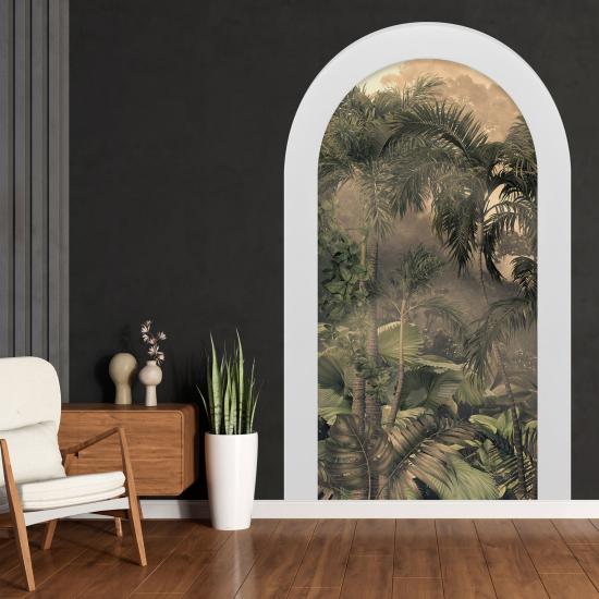 Optical Illusions Arch Wall Sticker - Tropical Forest