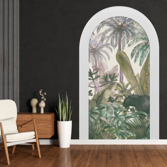 Optical Illusions Arch Wall Sticker - Tropical Forest