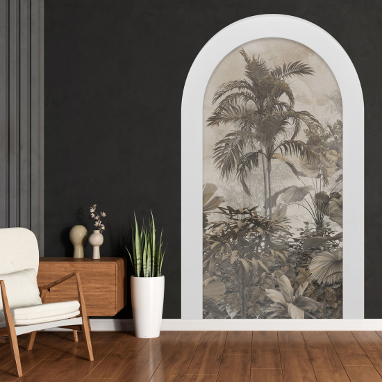 Optical Illusions Arch Wall Sticker - Tropical Forest