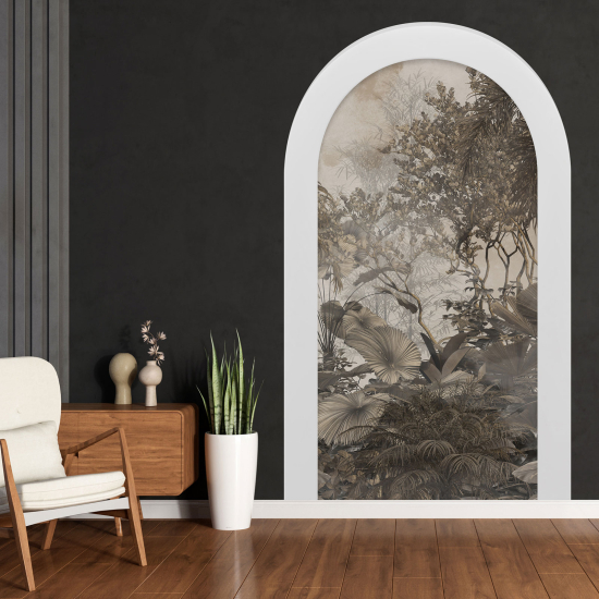 Optical Illusions Arch Wall Sticker - Tropical Forest