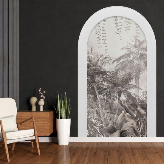 Optical Illusions Arch Wall Sticker - Tropical Forest