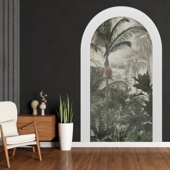 Optical Illusions Arch Wall Sticker - Tropical Forest