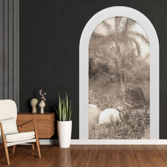 Optical Illusions Arch Wall Sticker - Tropical Forest