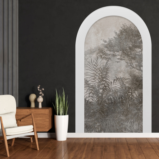 Optical Illusions Arch Wall Sticker - Tropical Forest