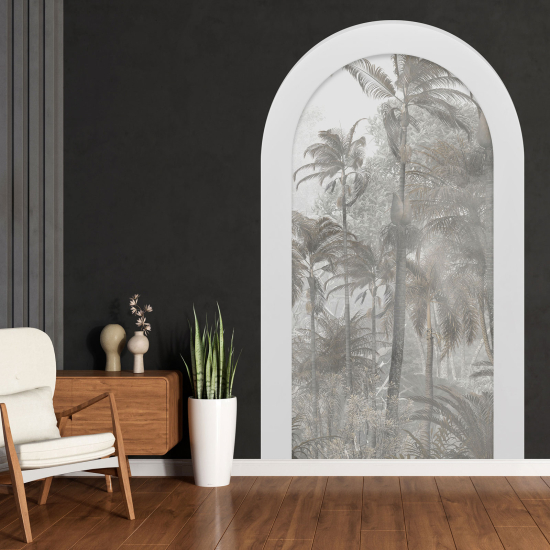 Optical Illusions Arch Wall Sticker - Tropical Forest