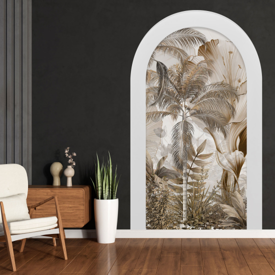 Optical Illusions Arch Wall Sticker - Tropical Forest