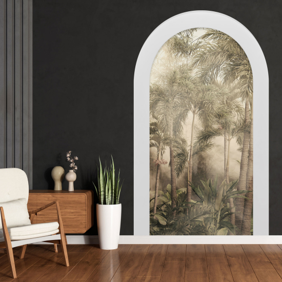 Optical Illusions Arch Wall Sticker - Tropical Forest