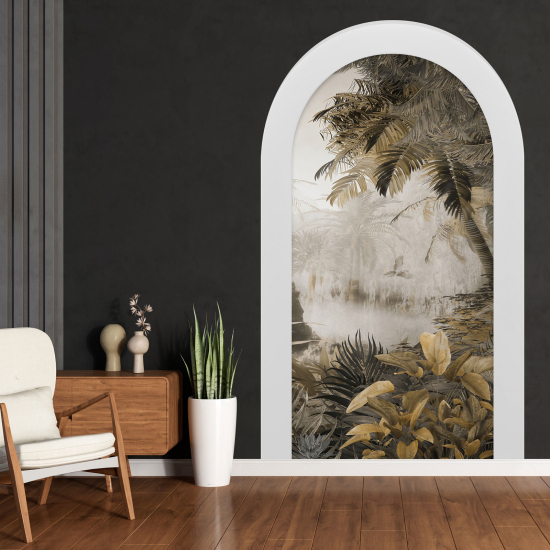 Optical Illusions Arch Wall Sticker - Tropical Forest