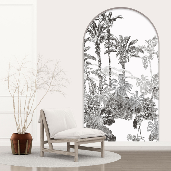 Optical Illusions Arch Wall Sticker - Tropical Forest