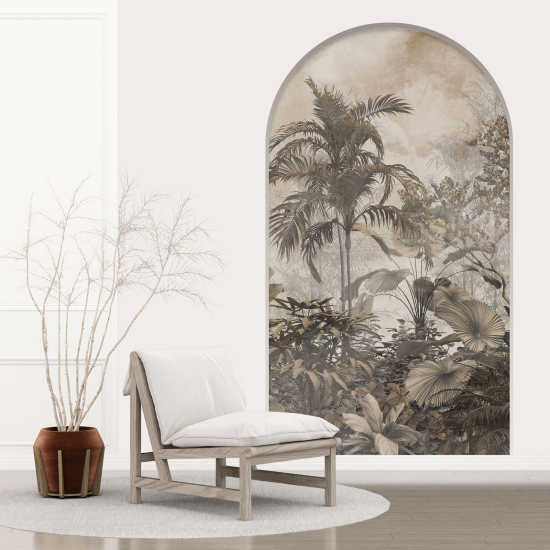 Optical Illusions Arch Wall Sticker - Tropical Forest