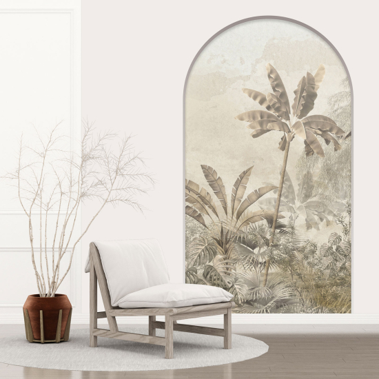 Optical Illusions Arch Wall Sticker - Tropical Forest