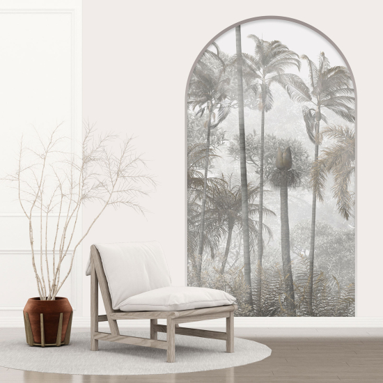 Optical Illusions Arch Wall Sticker - Tropical Forest