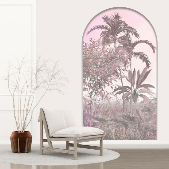 Optical Illusions Arch Wall Sticker - Tropical Forest