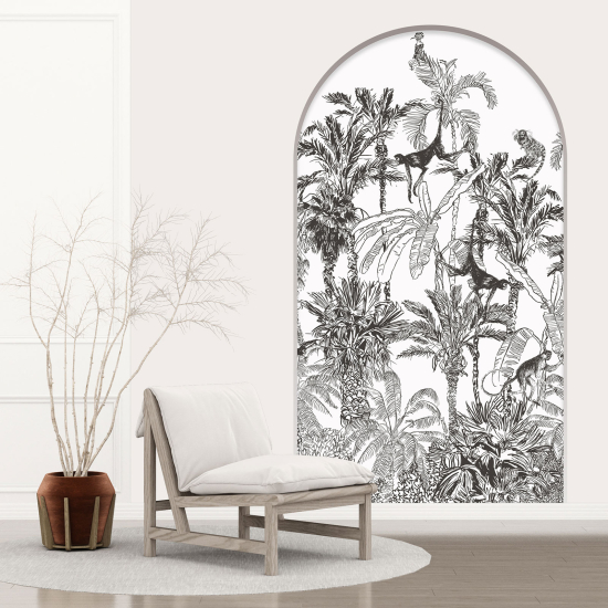 Optical Illusions Arch Wall Sticker - Tropical Forest