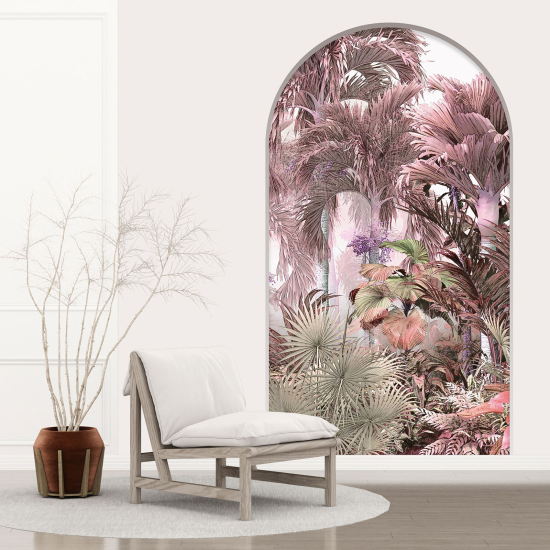 Optical Illusions Arch Wall Sticker - Tropical Forest