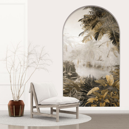 Optical Illusions Arch Wall Sticker - Tropical Forest