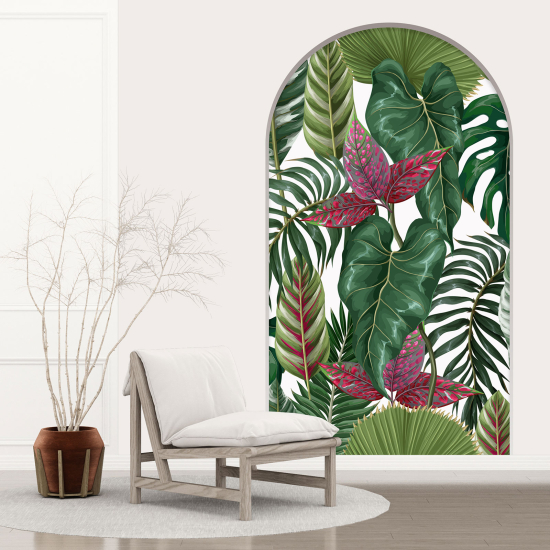 Optical Illusions Arch Wall Sticker - Tropical Pattern